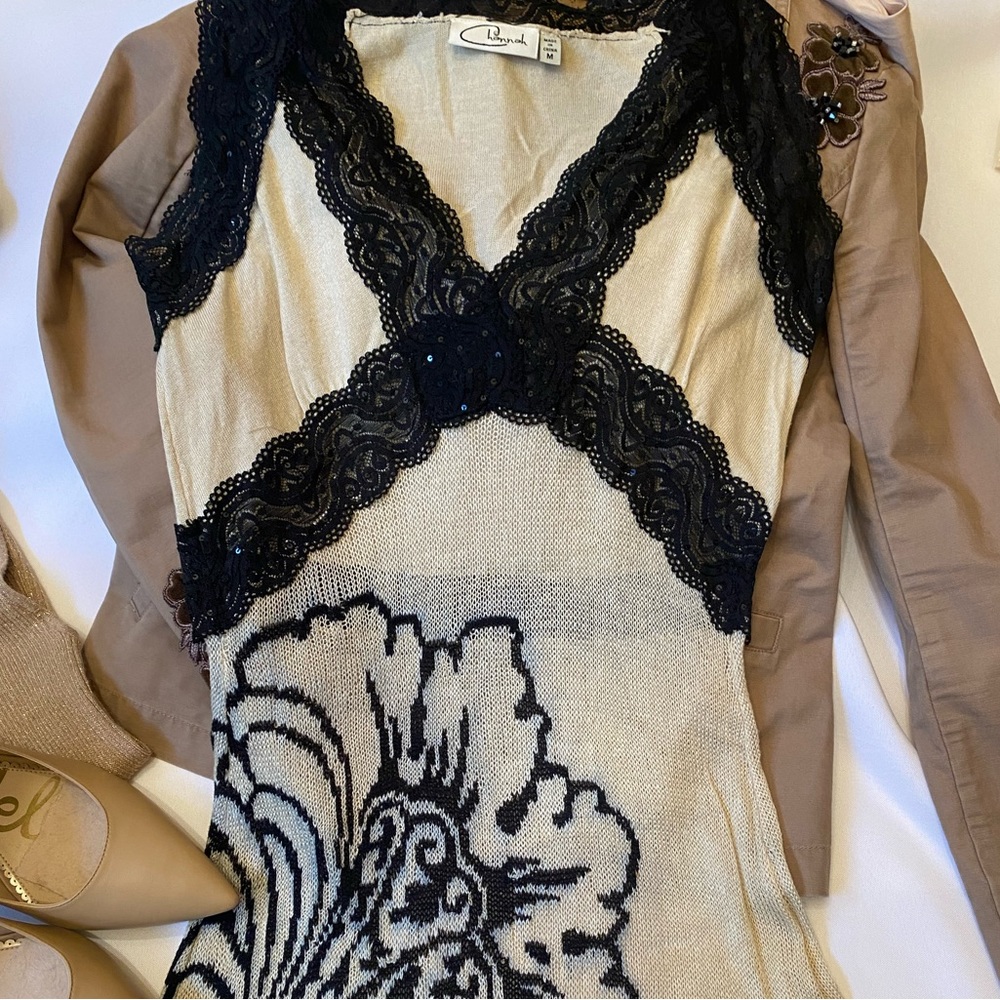 🌼Boutique💛VinTage Sleeveless Semi-Sheer Tunic Sweater Top